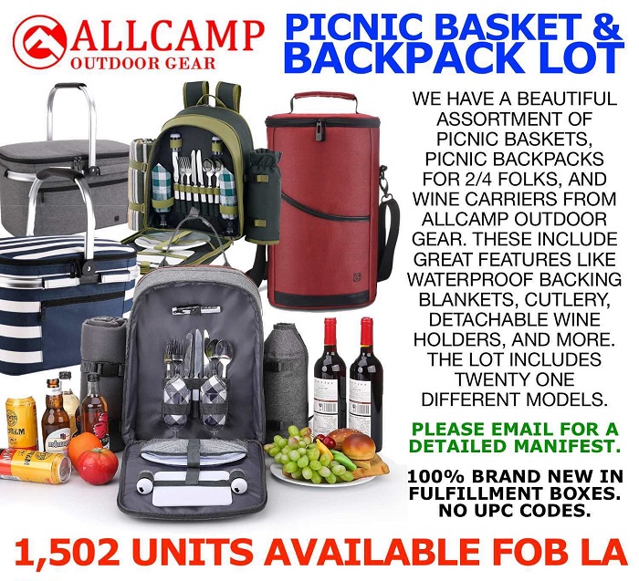 50593 - Allcamp Outdoor Picnic Baskets & Backpacks USA